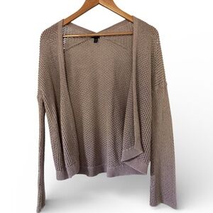 Express Taupe Open-Knit Cardigan – Size M